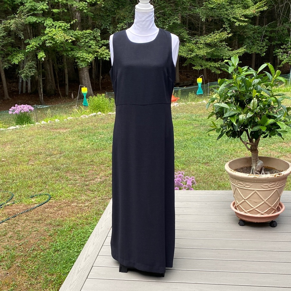Eddie Bauer Classic Black Maxi Dress size 12